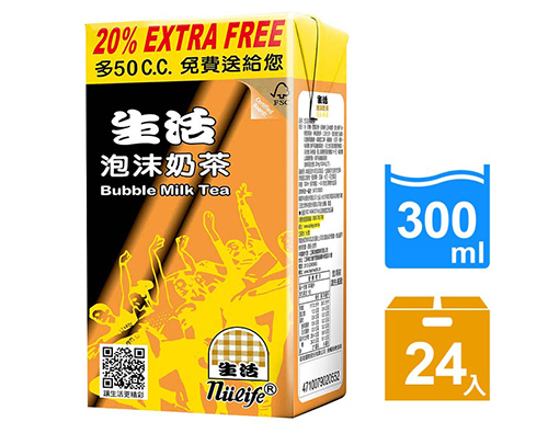 商品名稱：【生活】泡沫奶茶300ml(24入/箱)