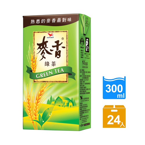【麥香】綠茶300ml24入/箱